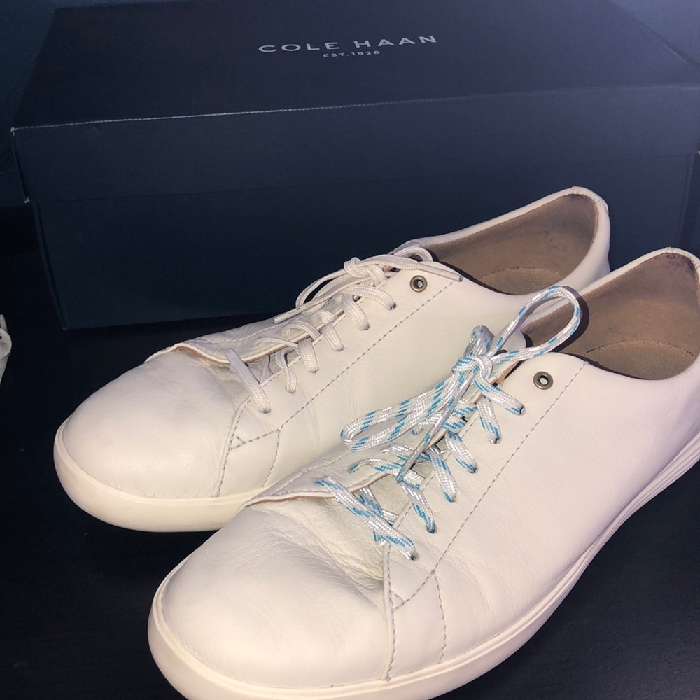 Cole Haan White Leather Sneakers